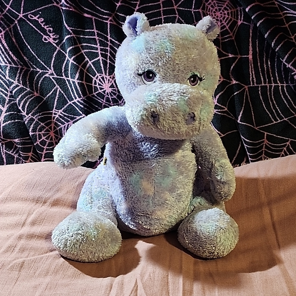 Plush Hippo Toy - Blue